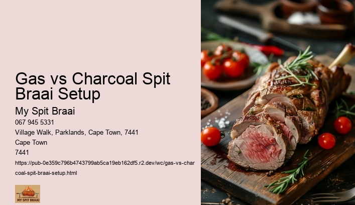 Gas vs Charcoal Spit Braai Setup