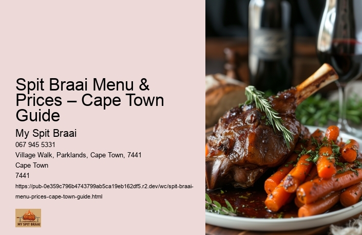 Spit Braai Menu & Prices – Cape Town Guide